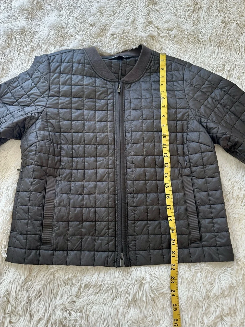 Athleta Quilted Bomber Jacket Dark Olive Lightweight Zip Front Women’s Small